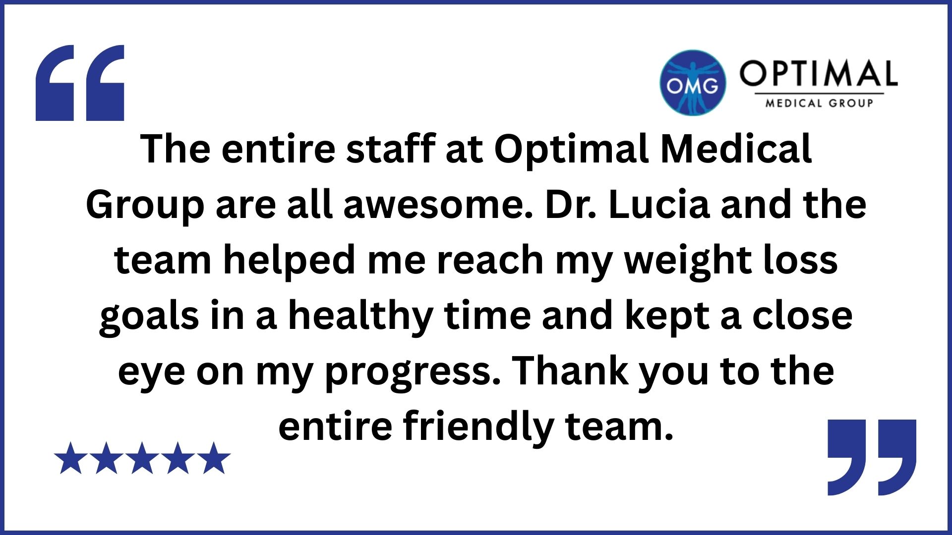 Optimal Medical Group Weight Loss Treatment in Fresno, CA Google Review 1